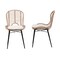 Baxton Studio Brenna Modern Bohemian Greywashed Rattan and Black Metal 2-Piece Dining Chair Set 231-2PC-12826-ZORO - alternate 6